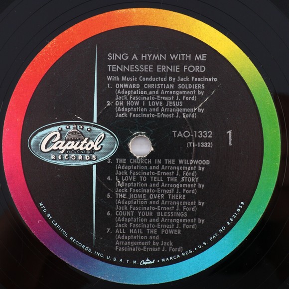 Tennessee Ernie Ford, Sing A Hymn With Me 1960 Vinyl LP Record Scranton TAO-1332 - Picture 15 of 16